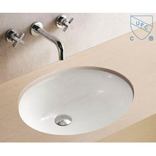 Salle de bains de haute qualité sous le comptoir ovale ronde forme Art céramique Porcelaine Lavabo à la main lavabo